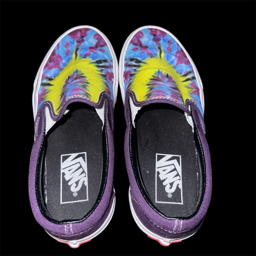 Vans Off the Wall Tie Dye Unisex Men's Sz 4 Women's Sz 5.5 Slip on Skate Shoes - Picture 5 of 8